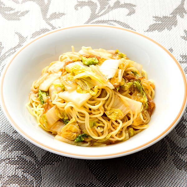 牛肉と春キャベツの和風パスタ
